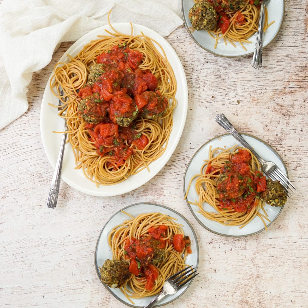 Spaghetti & Vegan Lentil “Meatballs”