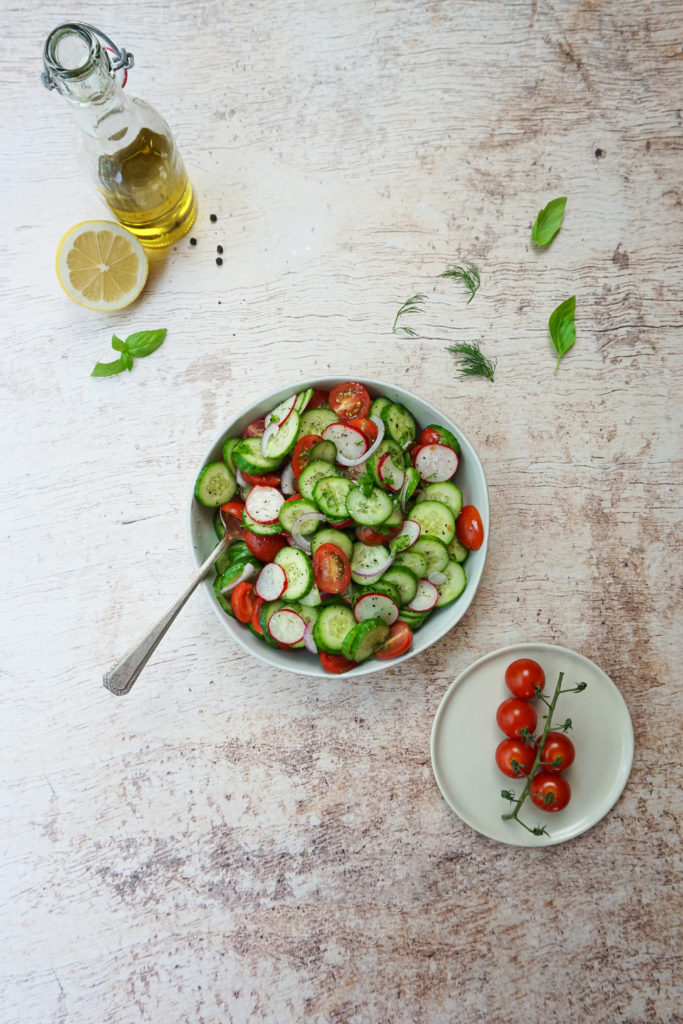 Cucumber Salad with Herbed Vinaigrette