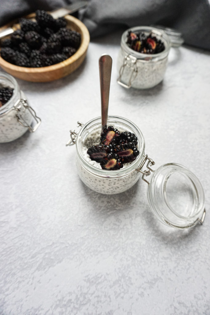 Chia Seed Pudding with Blackberries