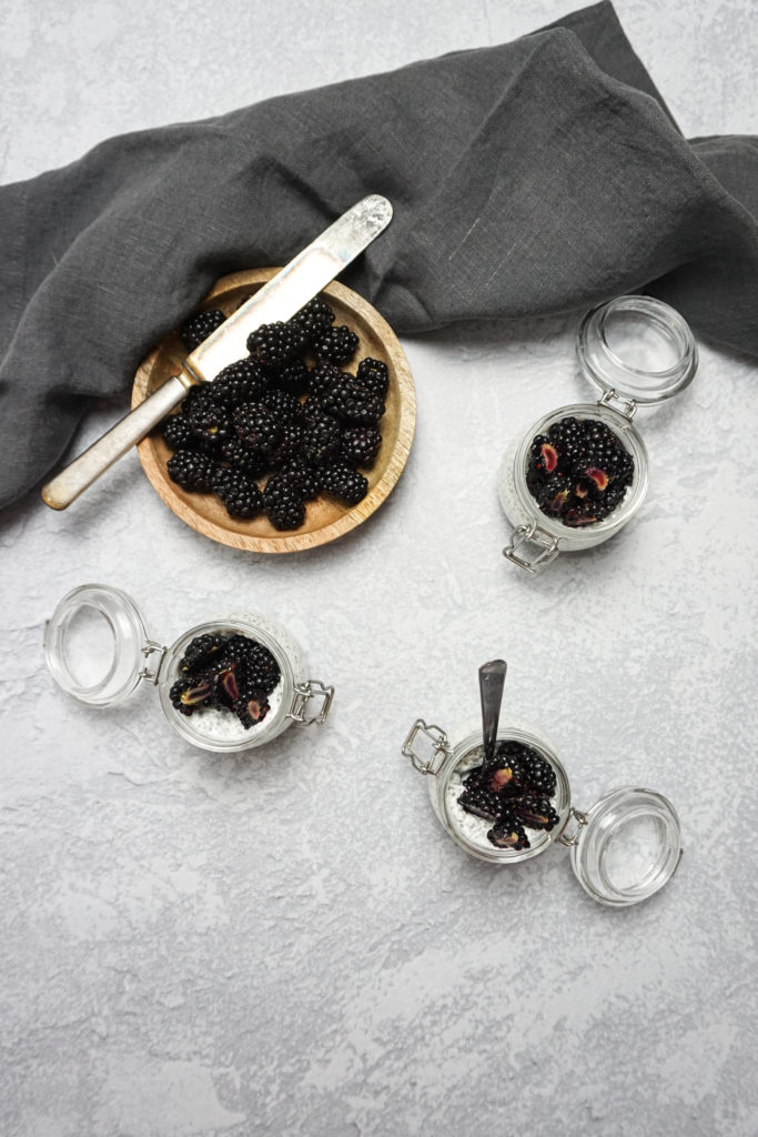 Chia Seed Pudding with Blackberries